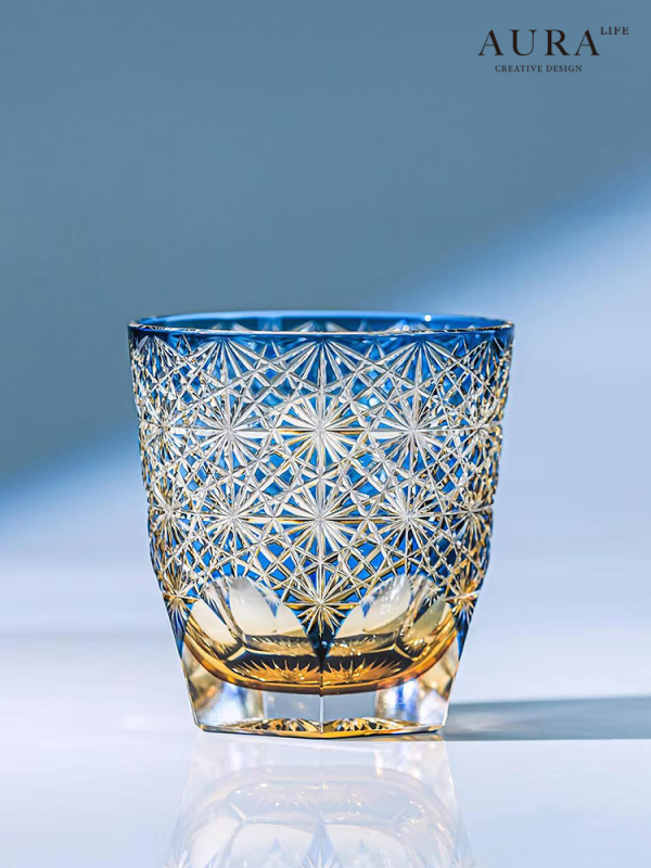 Edo Kiriko Chrysanthemum Whiskey Glass - Image 2