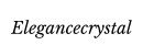 EleganceCrystal logo in cursive black font on white background